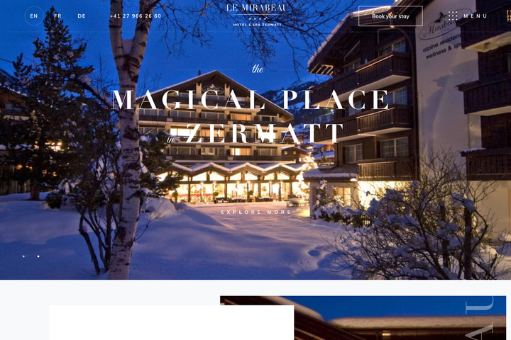 Le Mirabeau website preview